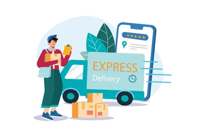 Livraison express  Illustration