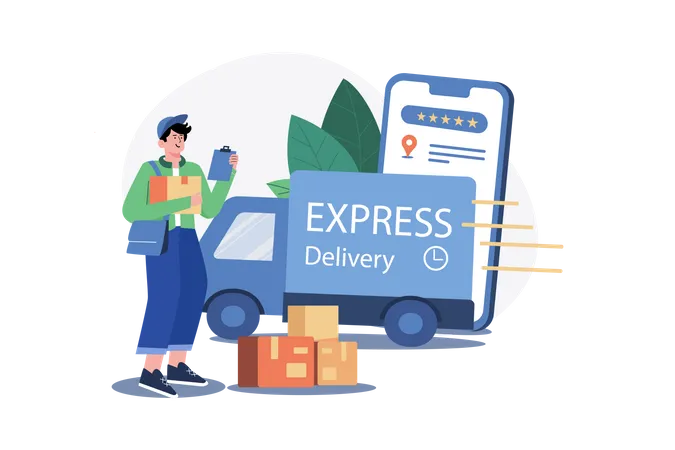 Livraison express  Illustration