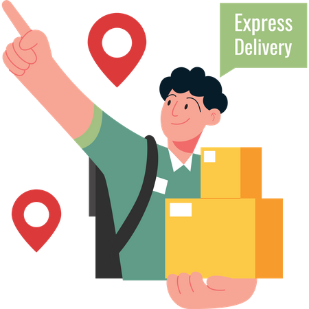 Livraison express  Illustration