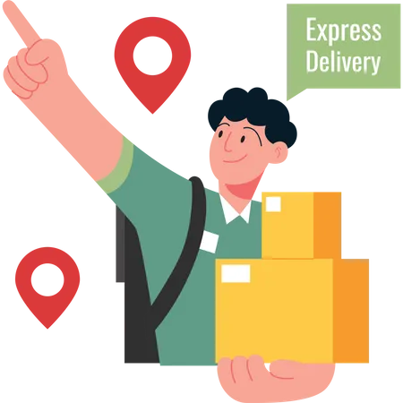 Livraison express  Illustration