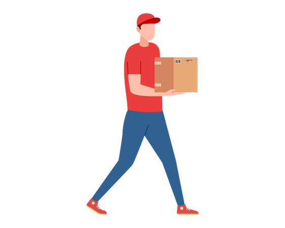 La livraison de courrier  Illustration