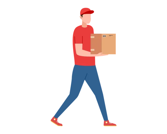 La livraison de courrier  Illustration