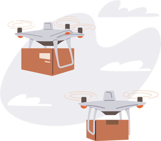 Livraison par drone  Illustration