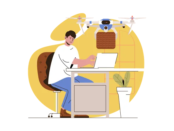 Livraison par drone  Illustration