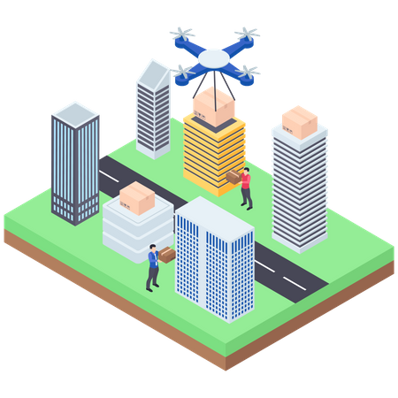 Livraison par drone  Illustration