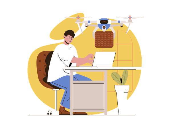 Livraison par drone  Illustration