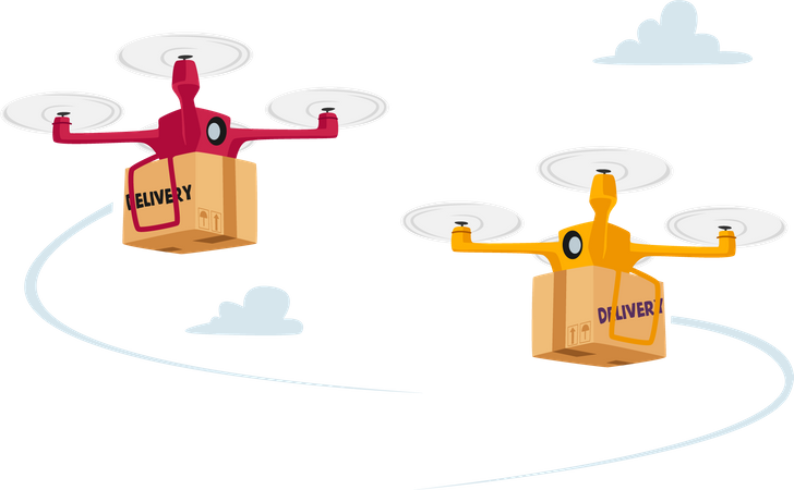 Livraison par drone  Illustration