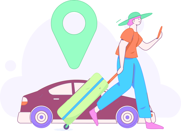 Réserver un taxi  Illustration