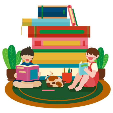 Livre de lecture pour enfants  Illustration