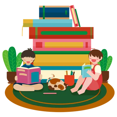 Livre de lecture pour enfants  Illustration