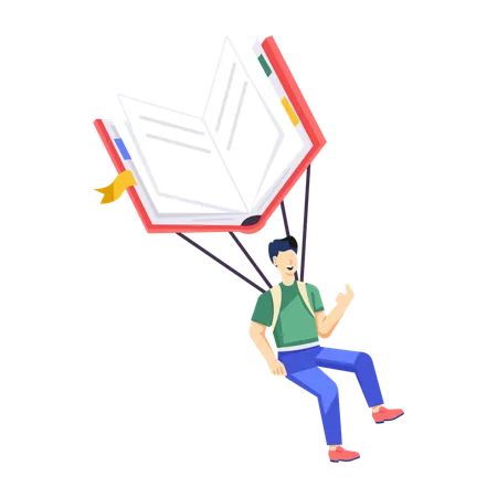 Livre de parachute  Illustration