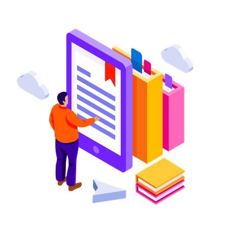 Livre éléctronique  Illustration