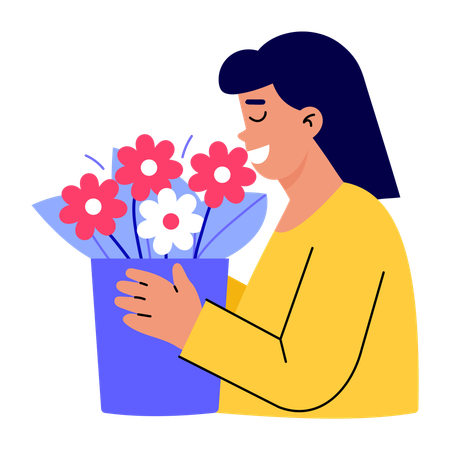 Livreur effectuant une livraison surprise  Illustration