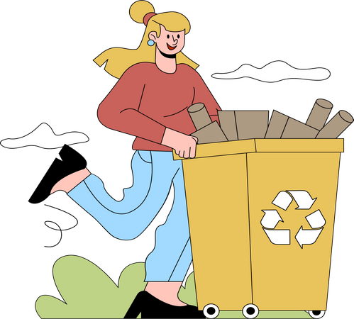 Lixeira de reciclagem  Ilustração