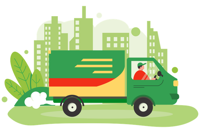 LKW-Lieferservice  Illustration