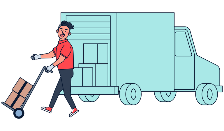 LKW-Lieferservice  Illustration