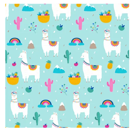 Llama background Illustration