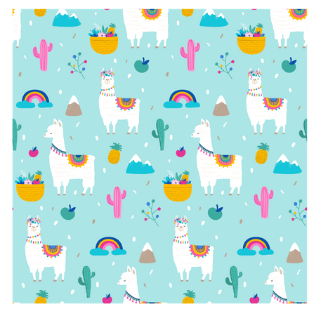 Llama background  Illustration