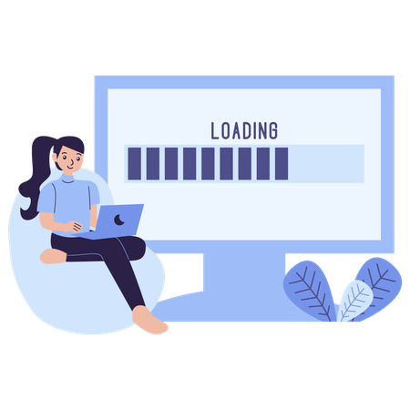 Loading Computer  Illustration