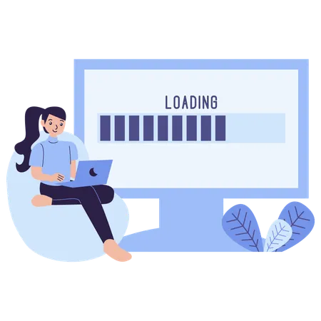 Loading Computer  Illustration