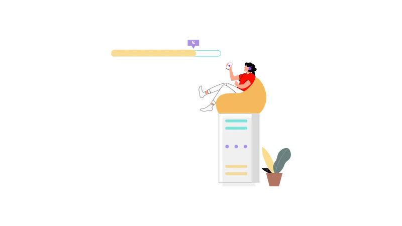 Loading server Illustration
