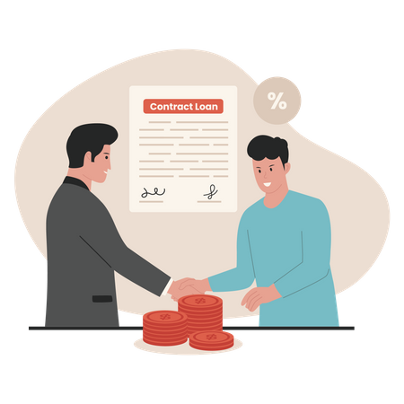 Loan agreement contract  Illustration