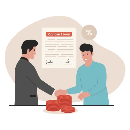 Loan agreement contract  Illustration