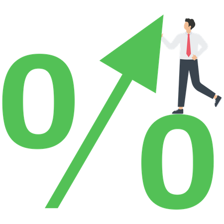 Loan and mortgage rate upward trend  Illustration