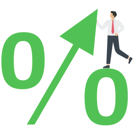 Loan and mortgage rate upward trend  Illustration