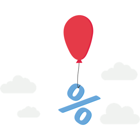 Loan and mortgage rate upward trend  Illustration