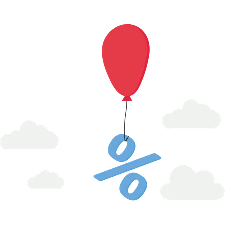 Loan and mortgage rate upward trend  Illustration