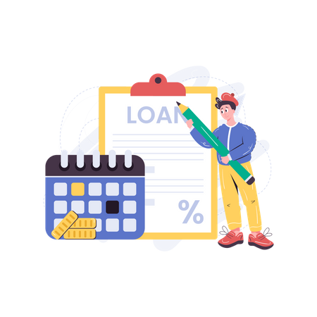 Loan repayment date  Illustration