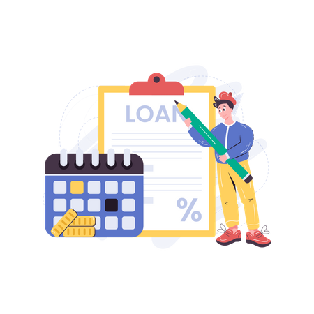 Loan repayment date  Illustration