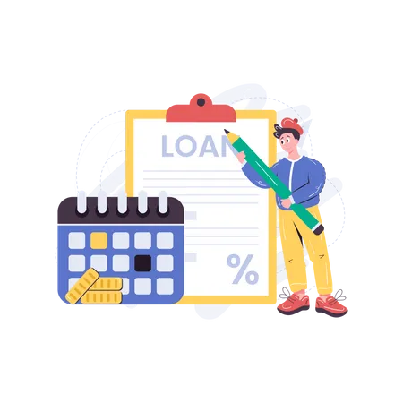 Loan repayment date  Illustration