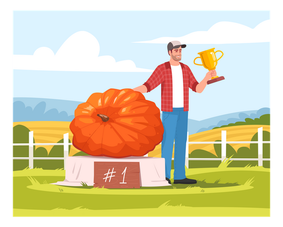 Local harvest festival competition  Illustration