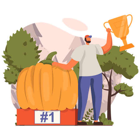 Local harvest festival competition  Illustration