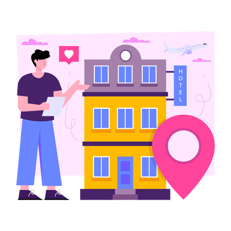 Localização do hotel  Ilustração