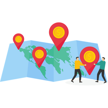 Localização financeira  Illustration