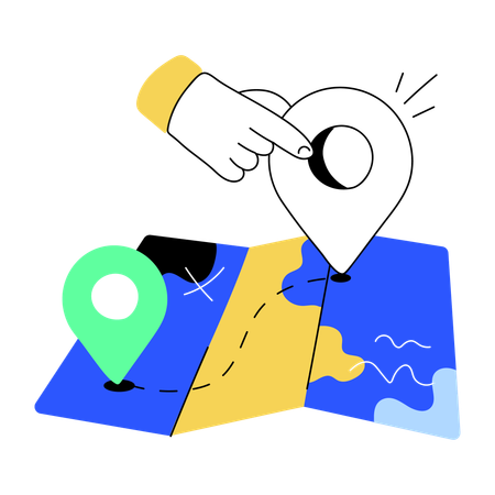 Localização do mapa  Ilustração