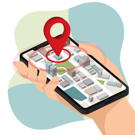 Location app  Illustration