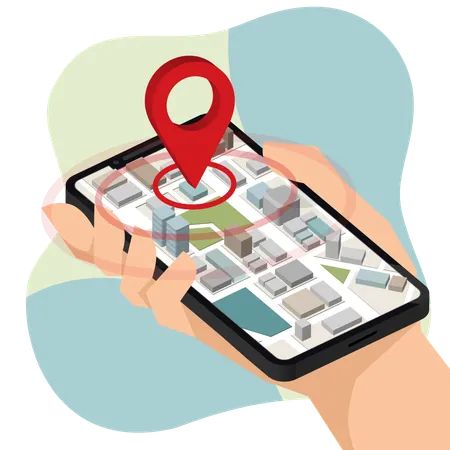 Location app  Illustration