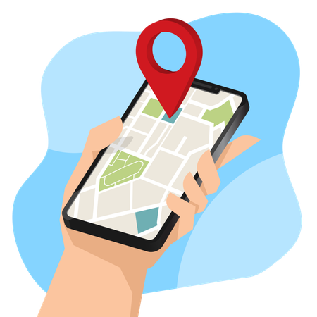 Location app  Illustration