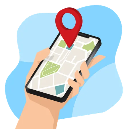 Location app  Illustration