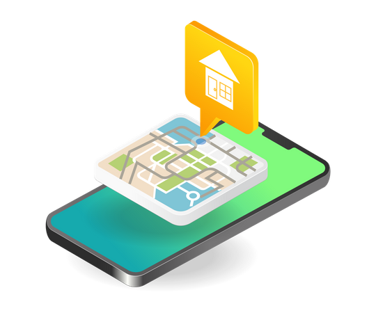 Location app  Illustration