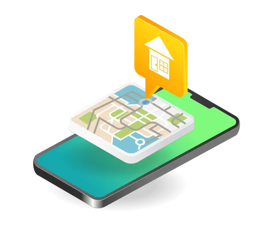 Location app  Illustration