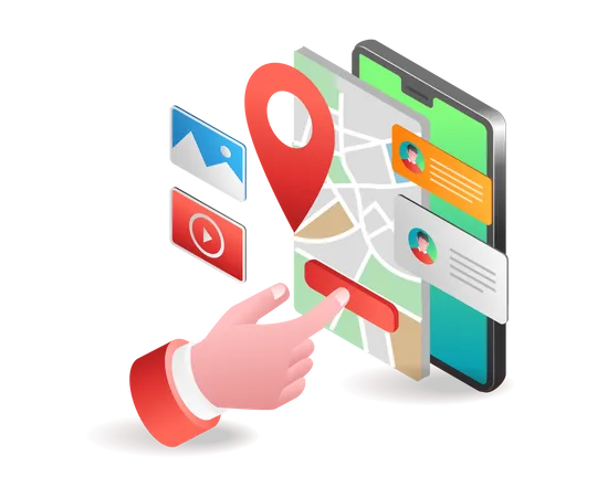 Location app  Illustration