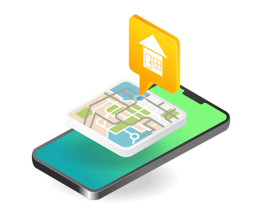 Location app  Illustration