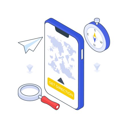 Location Finder App  Illustration