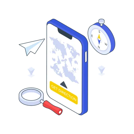 Location Finder App  Illustration