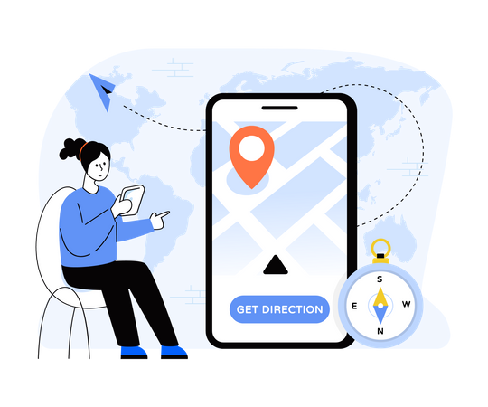 Location Finder App  Illustration